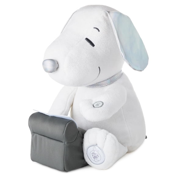 Hallmark Peanuts Musical Plush with Motion (75th Anniversary Snoopy with Typewriter), 10"