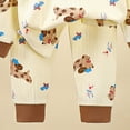 thumbnail image 5 of HCNTES Toddler Boy 2-piece Pajamas Sleepwear Pjs for Baby Cute Soft Clothes Suit Dailywear & Loungewear Outfits Set Kids Clothing Outfits(A01-Brown,3-4 Years), 5 of 6
