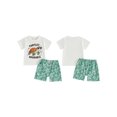 thumbnail image 2 of BemeyourBBs Little Boys Summer Outfits Adorable Ocean Themed Print Short Sleeve Round Neck Tops and Shorts Set, 2 of 9