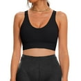 thumbnail image 5 of Women's Strong Hold Sports Bra Wireless Cross Back Yoga Lingerie, Unpadded Seamless Fitness Bustier, High Impact Running Underwear, Breathable Gathering Gym Vest, Supportive Athletic Bralette, 5 of 7