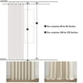 thumbnail image 4 of Topfinel Flax linen Curtains 84 Inch Long for Living Room Bedroom Cream Thick Linen Textured Semi Sheer Rustic Farmhouse Rod Pocket Back Tab Drapes(2 Pieces,With Hooks), 4 of 10
