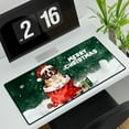 thumbnail image 3 of Santa Surprise Gift Saint Bernard Merry Cheerful Christmas Desk Mat Full Keyboard Mouse Pad St Dog Lover Large Mousepad - 12021, 3 of 5