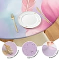 thumbnail image 4 of Gilded Floral Watercolor Pattern Round Fitted Tablecloth with Elastic Edge,Dining Table Cover Waterproof,Outdoor Round Tablecloth for Camping,Dining,Indoor and Outdoor, 4 of 7