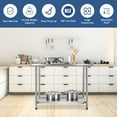 thumbnail image 2 of Costway 30" x 48" Commercial Kitchen Table Stainless Steel Food Prep & Work Table Silver, 2 of 9