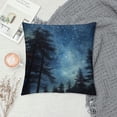 thumbnail image 2 of Chilfamy Decorative Square Throw Pillow Covers Starry Night Forest Couch Sofa Bed Pillow Covers Cushion Cases 18x18in, 2 of 5