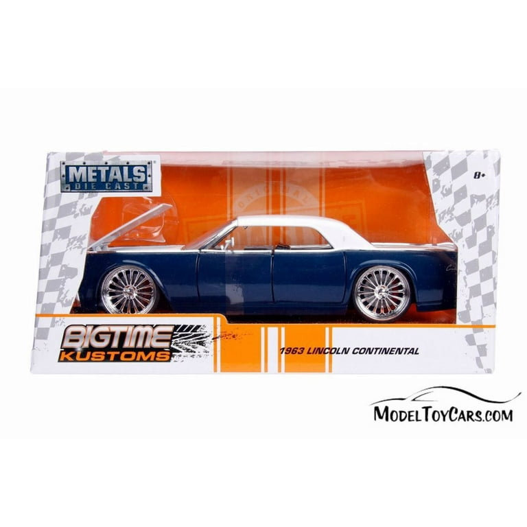 1963 Lincoln Continental Hard Top, Blue w/White - Jada