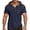 Blue, variant on Short Sleeve Hooded T Shirt Casual Pullover Top With Front Pocket Comfortable Athletic Streetwear