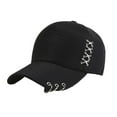 thumbnail image 4 of Decodeary Stay Stylish With Adjustable Ring Baseball Cap Any Occasion Cap With Rings Hat On Or Off Duty Match Style Party Black 5Set, 4 of 6