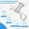 thumbnail image 4 of Uxcell 6 Pcs Clevis Pin with R Shaped Spring Cotter M10x20mm Single Hole Clevis Pin with R - Clip Fits for Automotive, 4 of 7