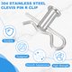 thumbnail image 4 of Uxcell 6 Pcs Pasador de Clevis con Pasador de Resorte en Forma de R M10x35mm Pasador de Clevis de Un Solo Agujero con Clip en R para Automoción, 4 of 7