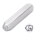 thumbnail image 2 of 1Set Iron Metal Stamps for Imprinting Metal Plastic Wood Leather Round Bear Pattern 65.5x10mm Pattern: 6mm, 2 of 7