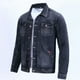 thumbnail image 4 of Chaqueta vaquera azul con bolsillos y botones para hombre, chaqueta vaquera de otoño e invierno de gran tamaño, de marca, talla L, ropa de abrigo, nueva en Y2k, 4 of 4