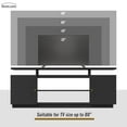 thumbnail image 6 of Boyel Living 70" TV Stand, High Gloss TV Entertainment Center with Storage Cabinet&Adjustable Shelves, TV Console for TVs up to 80", Black, 6 of 10