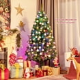 thumbnail image 4 of Costway 180 cm Árbol de Navidad de Fibra Artificial Abeto con Soporte de Metal Decoración de Fiesta para Casa Oficina Tienda, 4 of 7