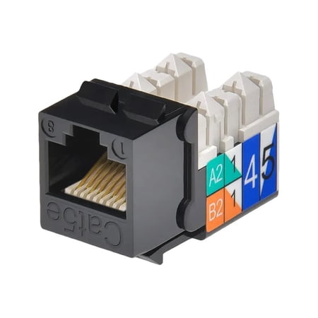Monoprice - Keystone jack - CAT 5e - RJ-45 - black | Walmart Canada