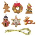 thumbnail image 1 of Conjunto de adornos de hombre de jengibre para Navidad, 6-12 piezas, colgante para árbol de Navidad, regalo para niños, fiesta de Navidad, decoración de Año Nuevo, 1 of 4