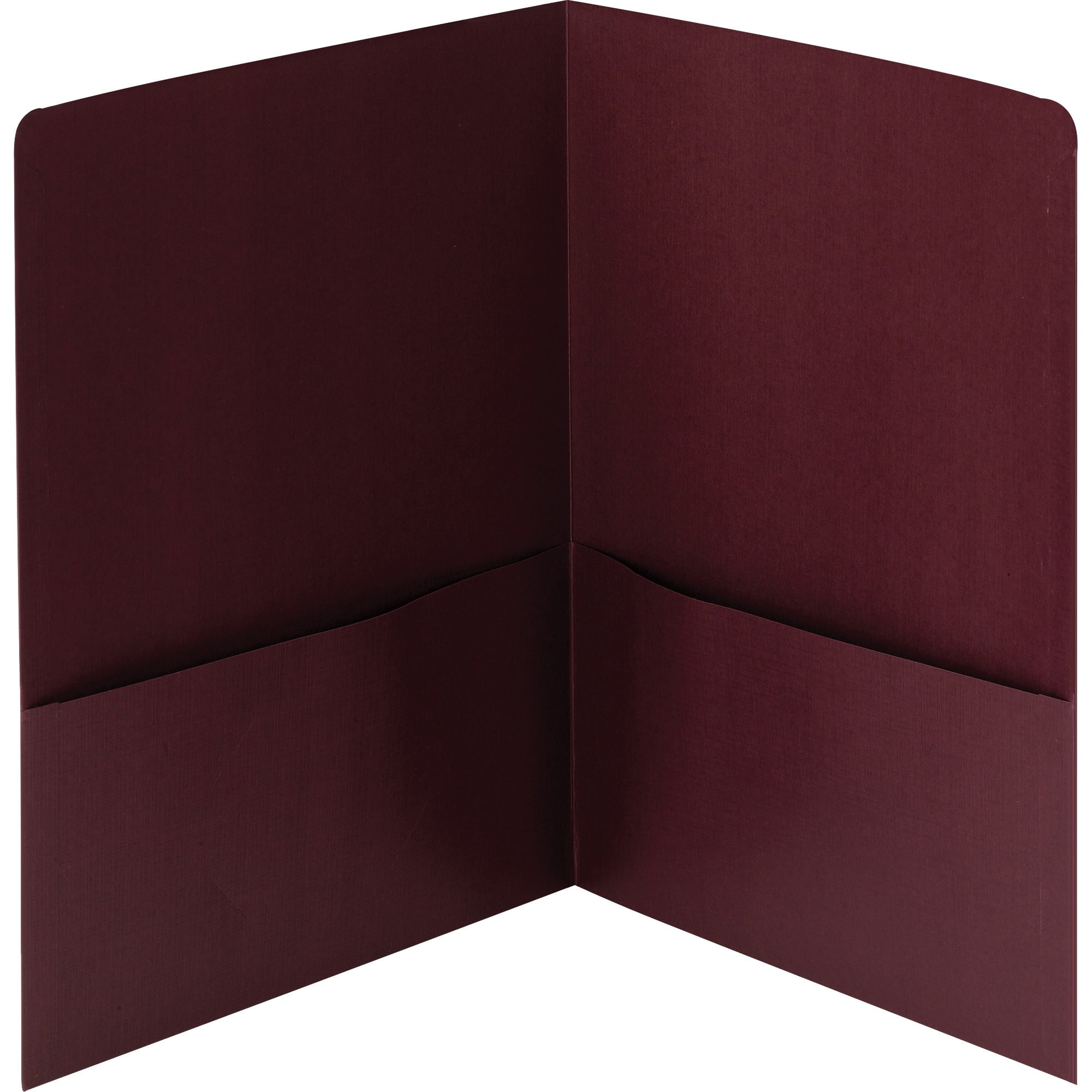 Smead Linen TwoPocket Folders Letter 2 Pocket(s) Linen Maroon