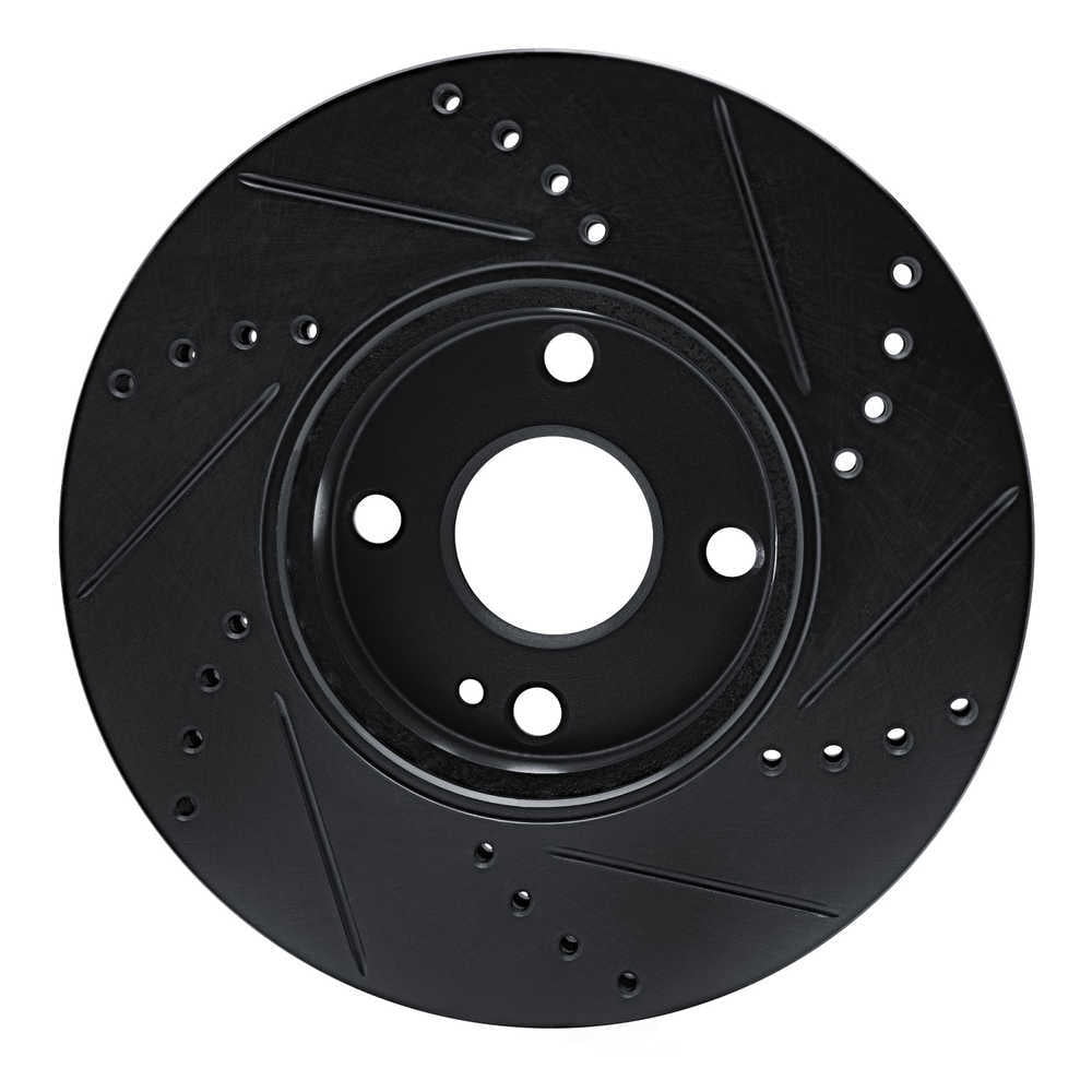 Dynamic Friction Company 633-91003L DFC Brake Rotor - Drilled And Slotted - Black