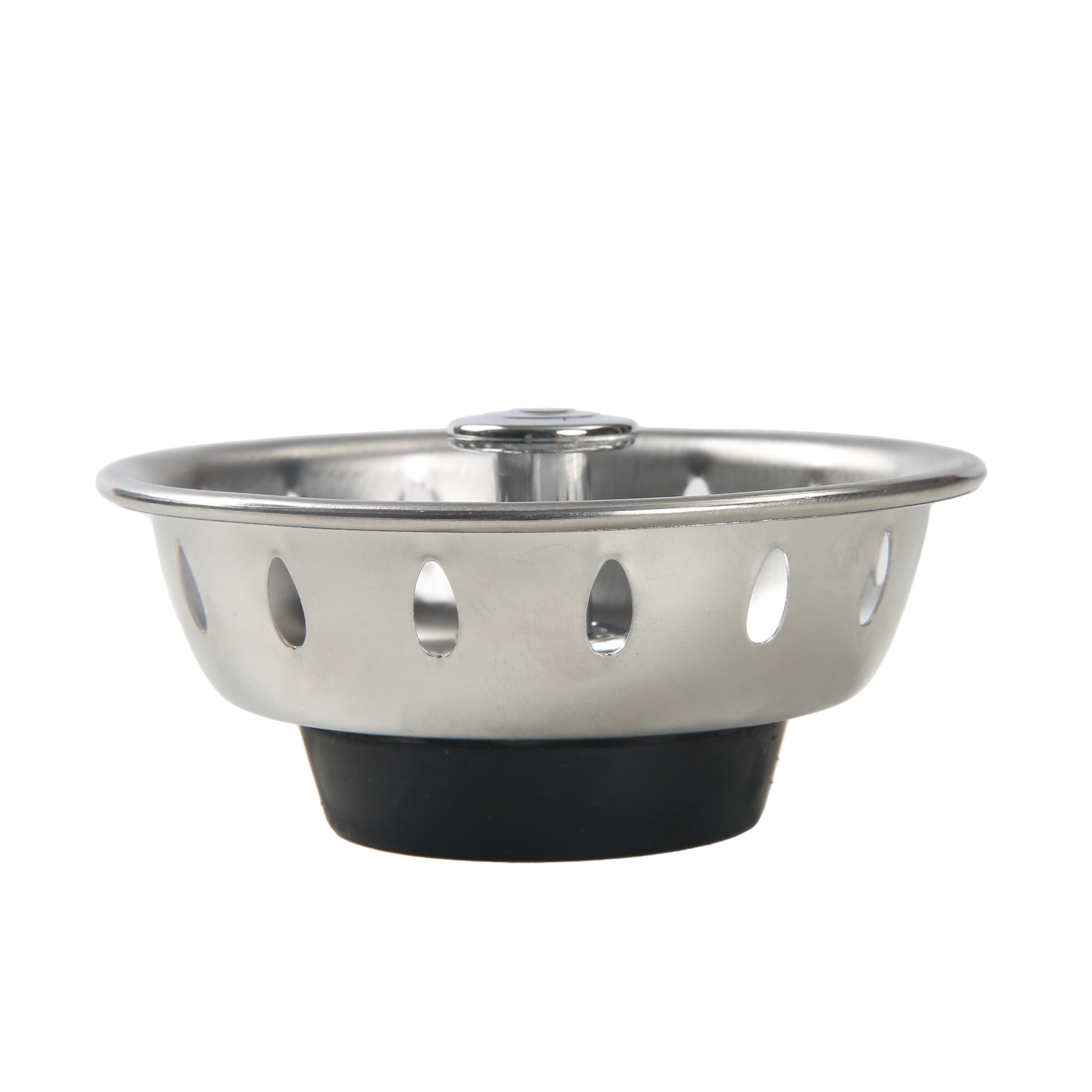 (3 pack) Mainstays Stainless Steel Deluxe Kitchen Sink Strainer Silver for 3.5" Drains