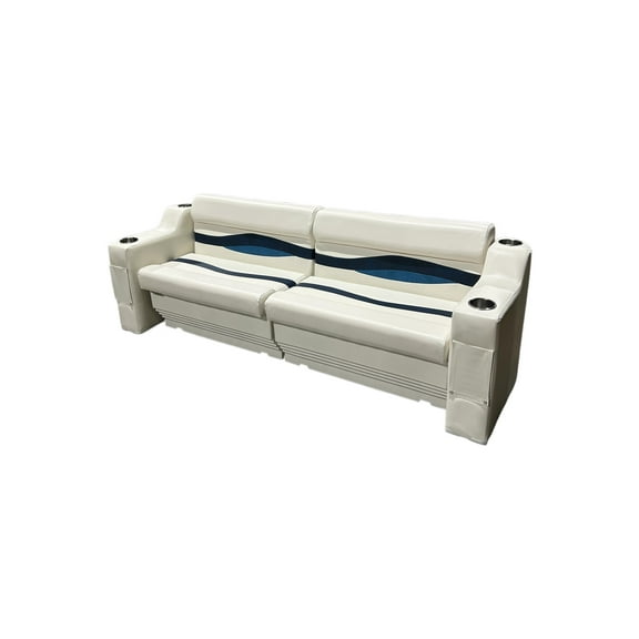 Horizon Manufacturing Elite Pontoon Furniture Set 6 PC Elite 014 White/Navy/Blue