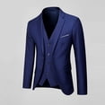thumbnail image 4 of YOTMKGDO Suits for Men, Men's Suit Slim,2 Piece Suit, Business Wedding Party Jacket Vest Pants Coat, Blazer for Men, Business Casual Outfits, Color Blue,Size 5XL, 4 of 6