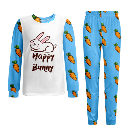 

Easter Pajamas-Girls Pajamas Sets Long Sleeve Top And Longs Matching Lounge Set Loungewear Sweatsuit Easterr Bunny Egg Carrot Kawaii Pajamas Size 150