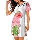 thumbnail image 2 of Easygdp Hello Summer Gnome Camisón de manga corta para mujer, informal, estampado, 2 of 6