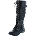 thumbnail image 2 of Mango 27 Womens Knee High Buckle Riding Boots,Black,5.5, 2 of 4