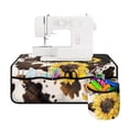 thumbnail image 2 of ZIATUBLE Sunflower Sewing Machine Pad Organizer Cow Print Overlocker Serger Scrap Trim Catcher and Pad Waterproof Sewing Machine Pad for Table with Removable Storage Bag Home Decor, 2 of 5