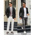 thumbnail image 5 of COOFANDY Mens Black Blazer Casual Suit Jacket Slim Fit Wedding Blazer for Men Lightweight Knit Sport Coat Summer Coat, 5 of 6