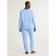 thumbnail image 2 of Joyspun Women's and Women’s Plus French Terry Sweatshirt and Joggers Set, 2-Piece, Sizes XS to 3X, 2 of 4