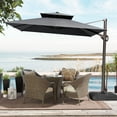 thumbnail image 2 of Pellebant 9 ft. x 12 ft. Rectangular Double Top Patio Cantilever Umbrella, Dark Gray, 2 of 10