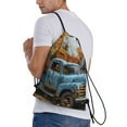 thumbnail image 5 of Japuie Rustic Vintage Truck Autumn Print Drawstring Backpack,Drawstring Bags, Draw String Back Bag,Sport Gym Bag for Sports, Gym, Travel, Swimming, Beach -Small, 5 of 7