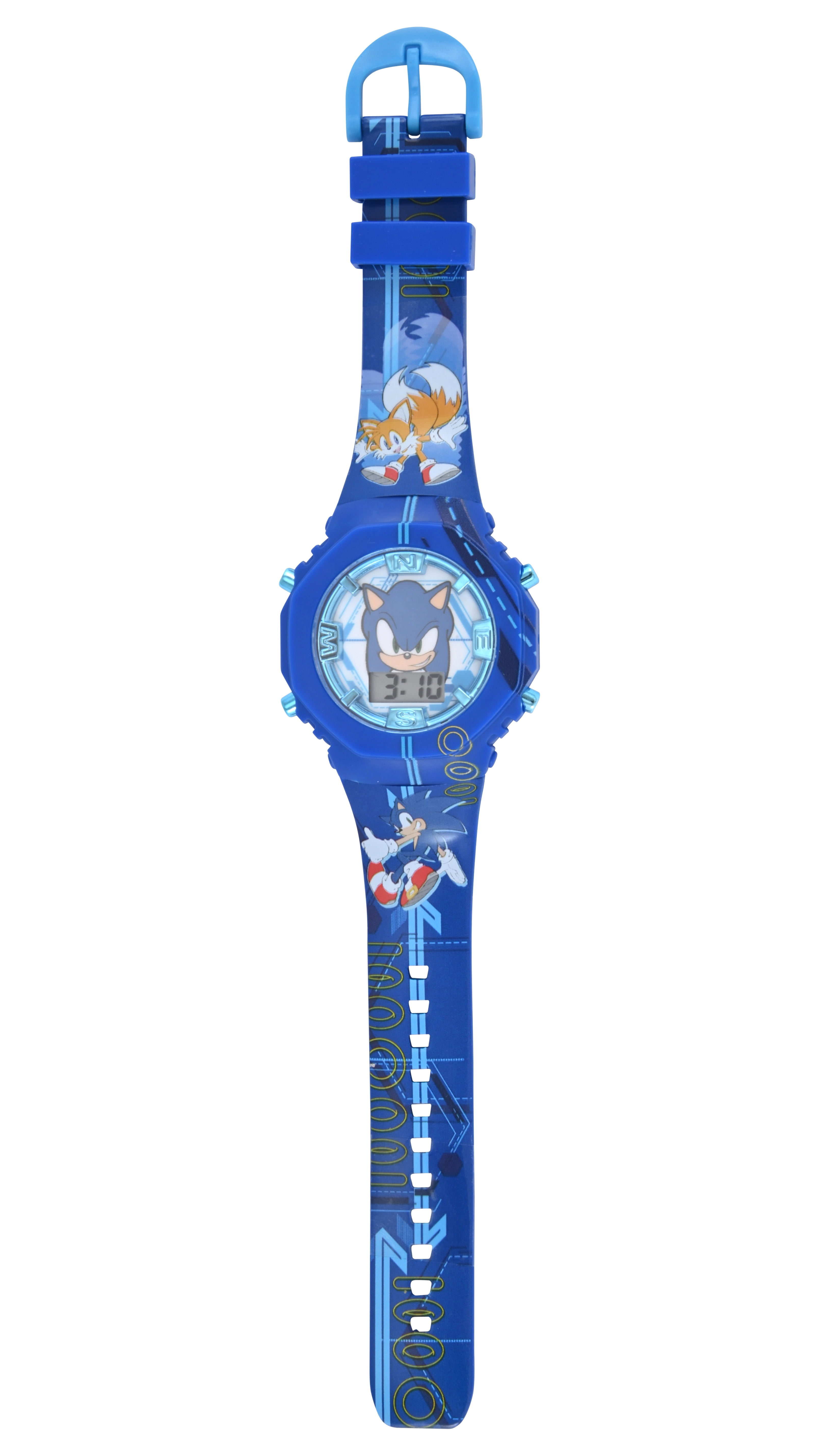 SEGA Sonic the Hedgehog Unisex Child Blue LCD Watch and Compass SEGA Sonic the Hedgehog Unisex Child Blue LCD Watch and Compass