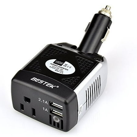 BESTEK 150W Car Power Inverter Charger with 2 USB Charging Ports (3.1A