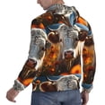 thumbnail image 6 of Honeii Sunflower Cow In Flower Field Pattern Mens Hoodies Men's Loose Sleeve Sweatshirt,Pullover Hooded Sweatshirt for Men,Essentials Hoodie-3X-Large, 6 of 7