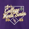 thumbnail image 4 of Men's Purple LSU Tigers 2025 NCAA Baseball Men's College World Series Bullpen Ace T-Shirt, 4 of 4