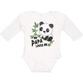 thumbnail image 3 of Inktastic My Papa Loves Me- cute panda Boys or Girls Long Sleeve Baby Bodysuit, 3 of 5
