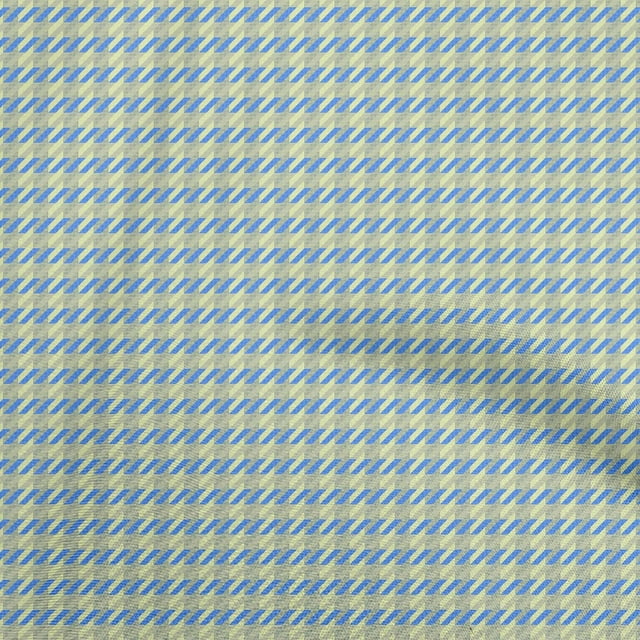 oneOone Polyester Spandex Light Green Fabric Houndstooth Fabric For Sewing Printed Craft Fabric By The Yard 56 Inch Wide