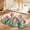 Tulip, variant on Cloud-Shaped Lily Bath Mat, Soft Non-Slip Fluffy Fresh Flowers Bathroom Rug, Ultra Absorbent Microfiber Shaggy Door Mat, Machine Washable Bath Rug Carpet for Bathtub Bedroom 20x31 Inch (White)