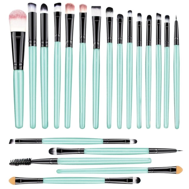 Autorización:Juego de 20 brochas de maquillaje, base en polvo, sombra de ojos, delineador de ojos, brochas cosméticas para labios, kit de aseo de maquillaje, ideal para uso profesional y diario Adepaton HMHZ158-2