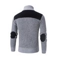 thumbnail image 3 of MaFYtyTPR Winter Jackets for Men Color Block Zipper Knitting with Pocket Long Sleeved Hoodless Casual Jacket on Gray XL(US 10), 3 of 3