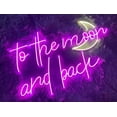 thumbnail image 2 of Handmadetneonsign To The Moon And Back Neon Light, To The Moon And Back Neon Sign, To The Moon And Back Led Light, Wall Décor, 2 of 4
