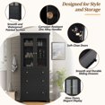 thumbnail image 3 of 70.1" Modern High Freestanding Bathroom Cabinet with Glass Doors, 3 Drawers for Clutter-Free Storage Solutions, 3 of 16
