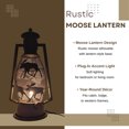 thumbnail image 2 of Rustic Moose Silhouette Lantern Table Lamp – Plug-in Farmhouse Decor Light for Bedroom, Living Room, or Cabin – Western Lodge Style Accent – Vintage Holiday or Housewarming Gift Idea, 2 of 10