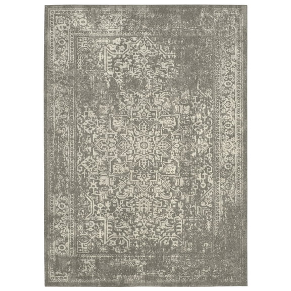 SAFAVIEH Evoke Trena Floral Area Rug, Silver/Ivory, 6'7" x 9'