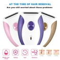 thumbnail image 2 of LNGOOR Hair Removal Epilator, Electric Cordless Hair Shaver Portable Painless Epilator Hair Removal for Face Bikini Trimmer Ladies & Men Purple, 2 of 8