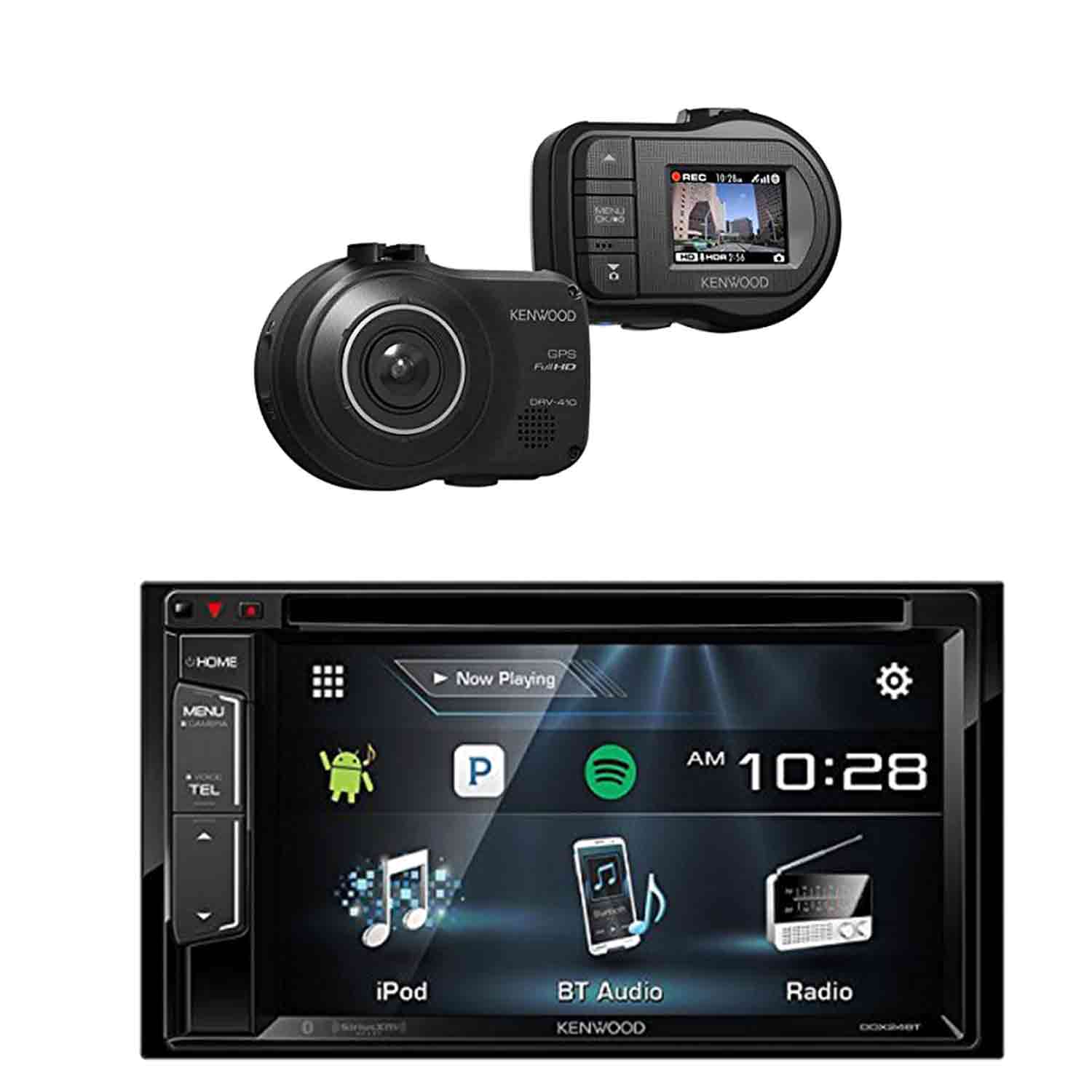 Kenwood DDX24BT Multimedia Bluetooth Receiver with Kenwood DRV410 Full