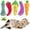 Green, variant on Vegetable Shaped Catnip Plush Toys, Soft Interactive Cat Chew Toys Set for Indoor Cats