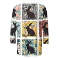 thumbnail image 5 of ZVAVZ Summer Tops for Women 2026 Funny Bunny Graphic Shirt 3/4 Sleeve Crewneck Holiday T-Shrits Ladies Easter Gifts Tee Pullover White,S, 5 of 6